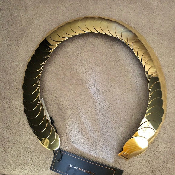 BCBG MAXAZRIA ELASTICATED GOLD PLATE DISKS - Picture 5 of 8